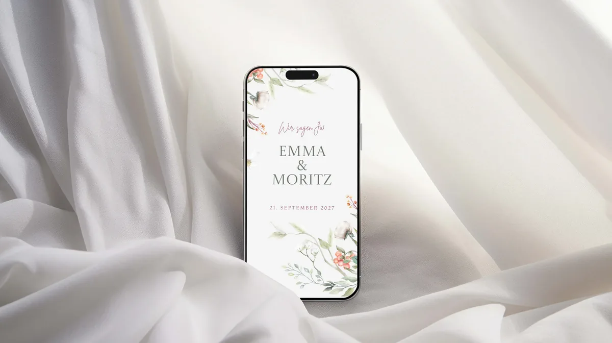 Digitale Hochzeitseinladung